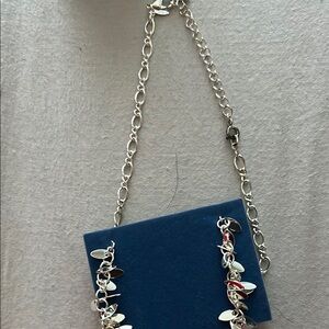 Elegant Silver Butterfly Necklace and Bracelet Set